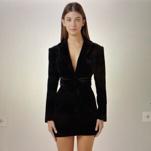 NWT Black Velvet Mini Dress